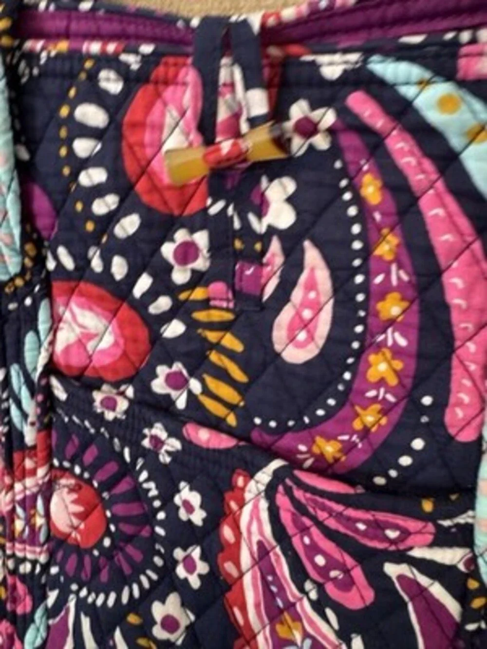 Vera Bradley Turnlock Tote Bag in “Painted Paisley
